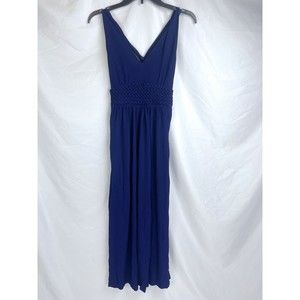 Anthropology Maeve Women SMALL Blue Sleeveless Long Maxi Dress Yuma